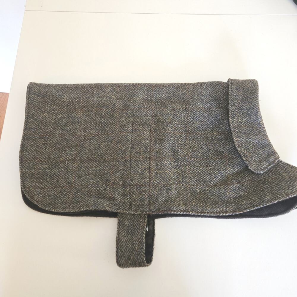 Eliz Scott Harris Tweed Herringbone Dog Coat Size 4 NWT - Picture 3 of 10